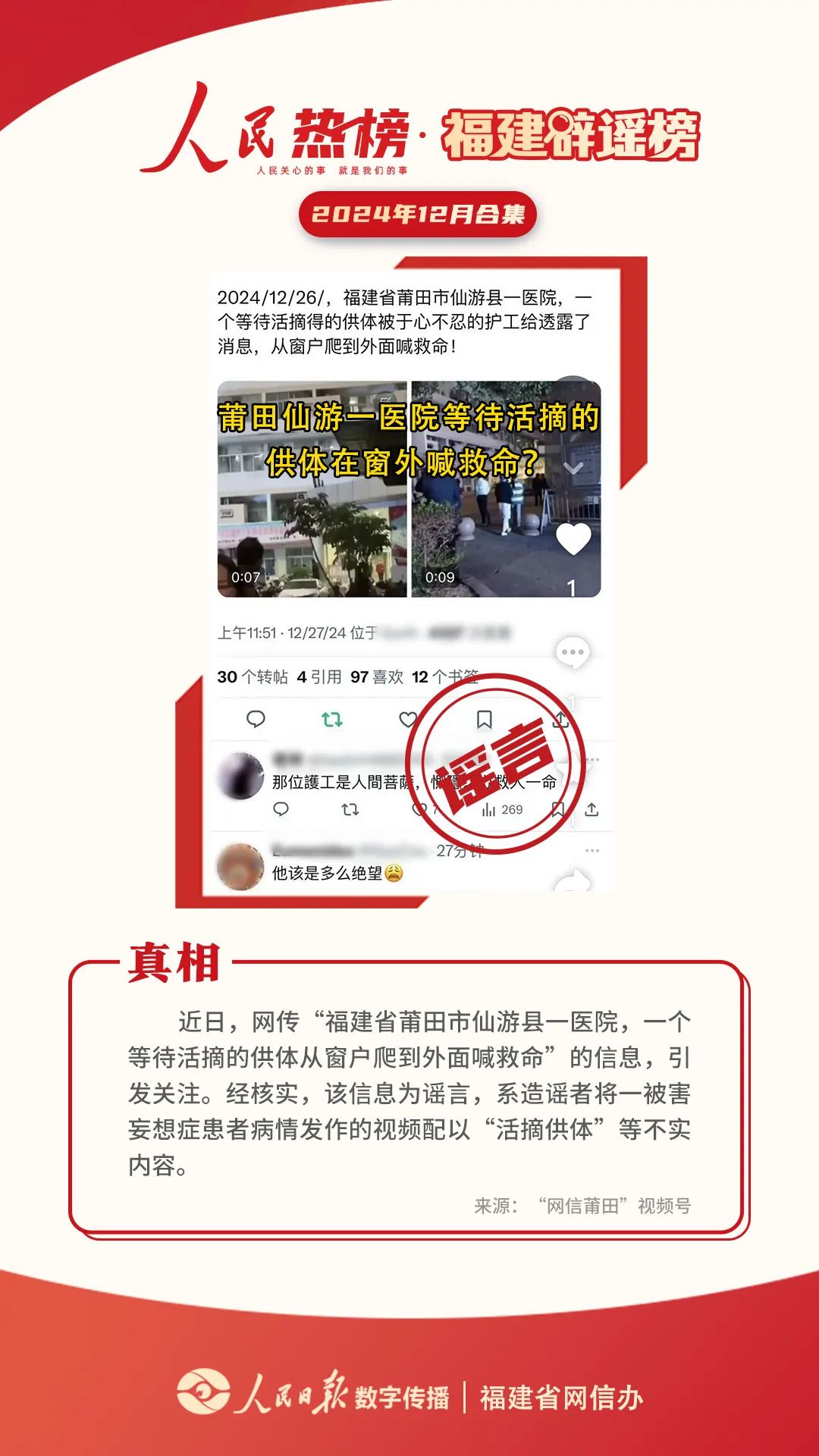 福建辟谣榜12月合集