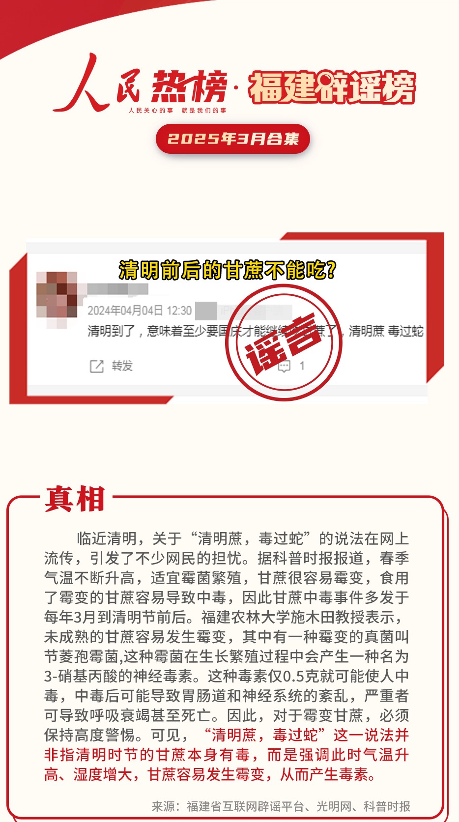 福建辟谣榜3月合集