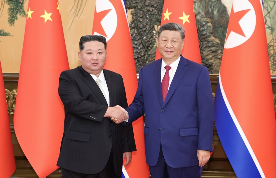 习近平同朝鲜劳动党总书记、国务委员长金正恩举行会谈